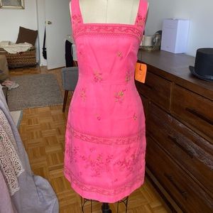 Tocca pink embroidered dress